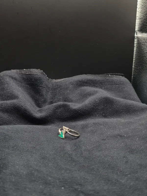 Silver_&_Green_925_Sterling_Geometric_Adjustable_Ring_For_Women