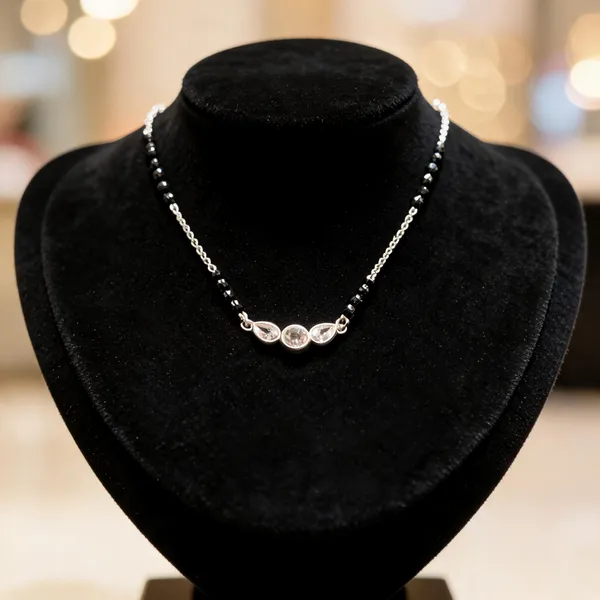 Silver_&_Black_925_Sterling_Three_Stone_Bead_Mangalsutra_For_Women