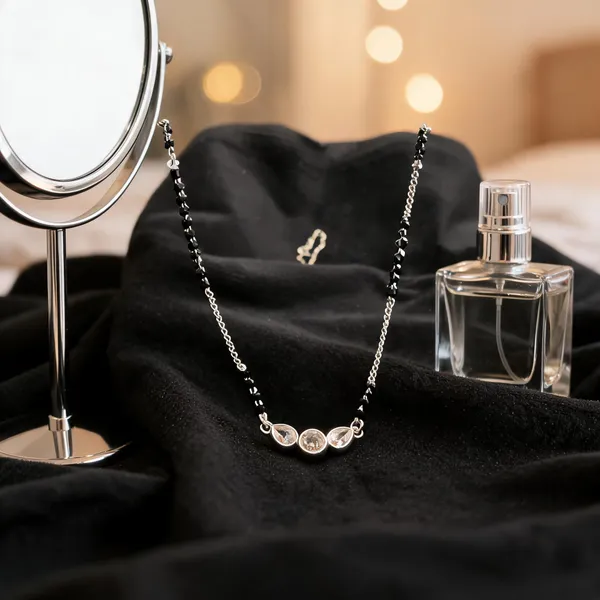 Silver_&_Black_925_Sterling_Three_Stone_Bead_Mangalsutra_For_Women
