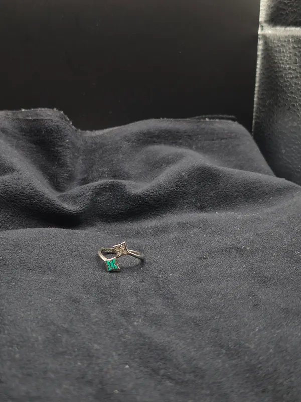 Silver_&_Green_925_Sterling_Green_Stone_Geometric_Ring_For_Women
