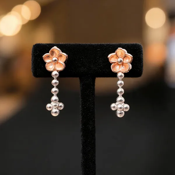 Rose_Gold_925_Silver_Floral_Drop_Earrings_For_Women