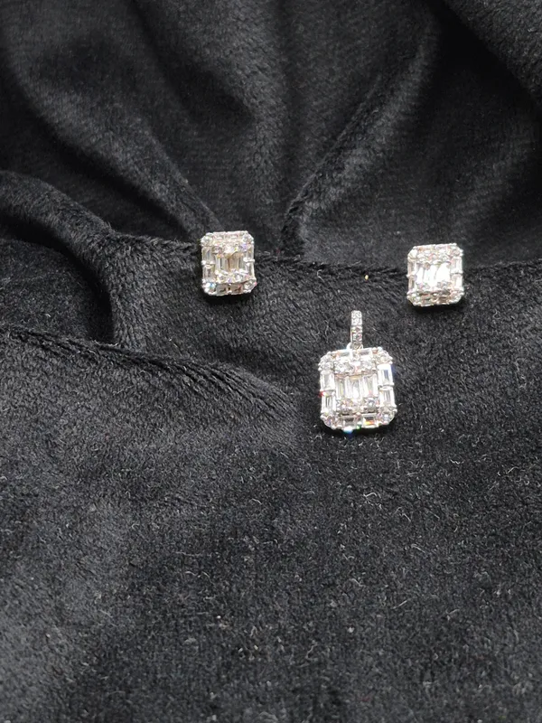 Silver_925_Sterling_Crystal_Rectangular_Pendant_For_Women