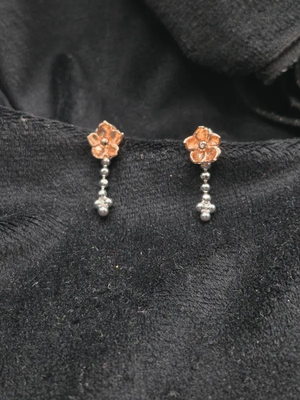 Rose_Gold_925_Silver_Floral_Drop_Earrings_For_Women
