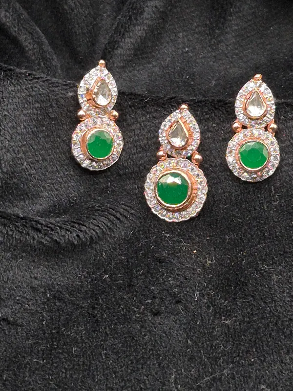Rose_Gold_&_Green_925_Silver_Stone_Jewellery_Set_For_Women