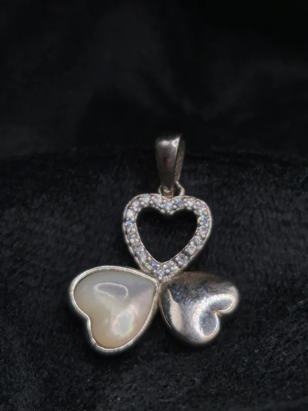 Silver_925_Sterling_Heart_Clover_Pendant_For_Women