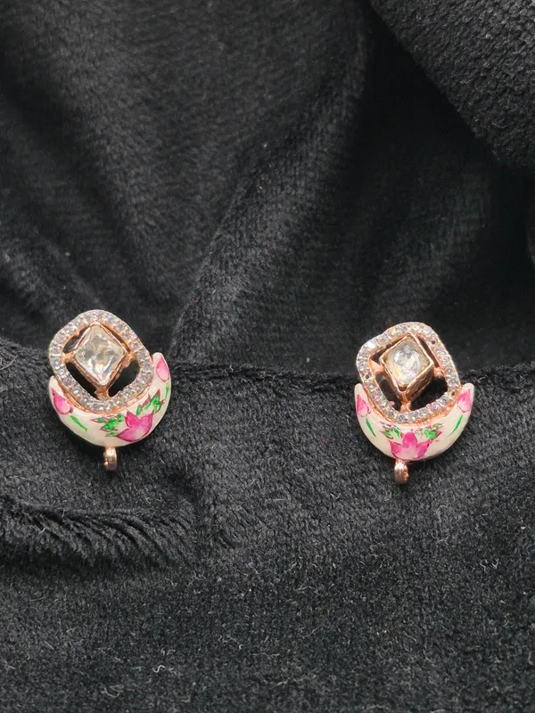Multicolour_925_Sterling_Silver_Floral_Stud_Earrings_For_Women