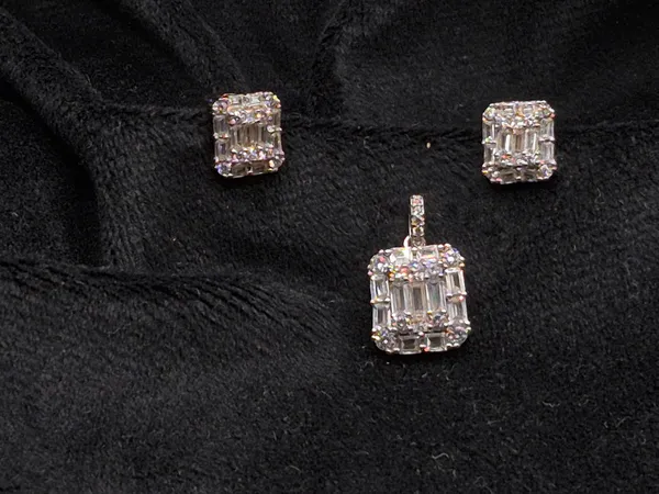 Silver_925_Sterling_Crystal_Rectangular_Pendant_For_Women