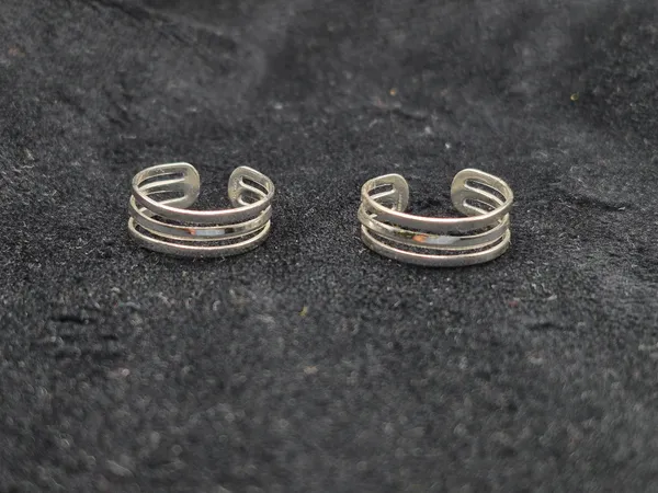Silver_&_Red_925_Silver_Layered_Ear_Cuff_For_Women