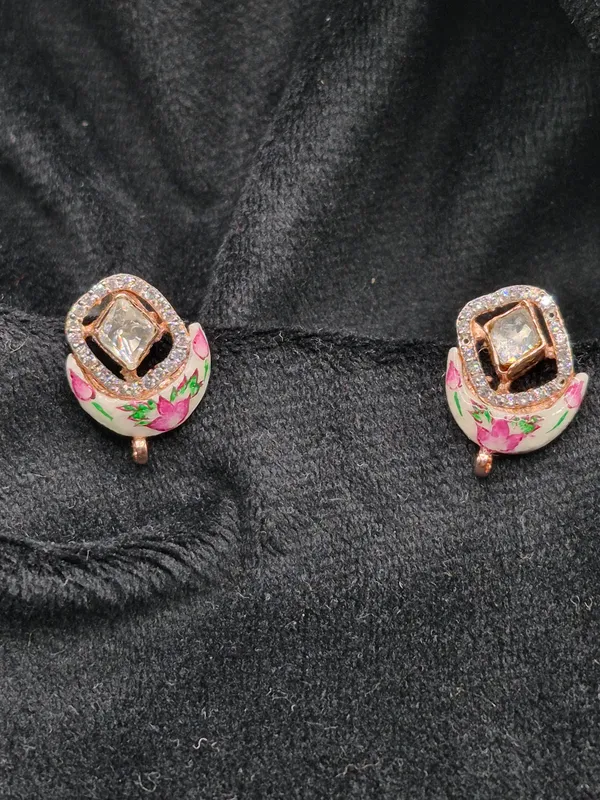 Multicolour_925_Sterling_Silver_Floral_Stud_Earrings_For_Women