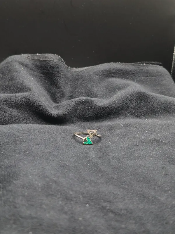 Silver_&_Green_925_Sterling_Geometric_Adjustable_Ring_For_Women