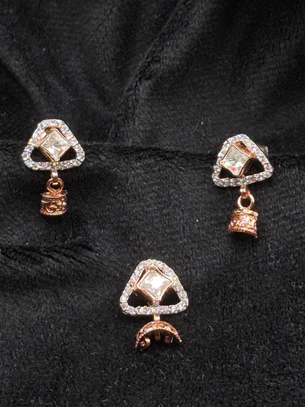 Rose_Gold_925_Sterling_Silver_Triangular_Stone_Drop_Earrings_For_Women