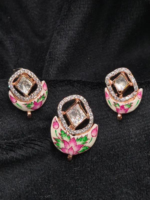Multicolour_925_Sterling_Silver_Floral_Stud_Earrings_For_Women