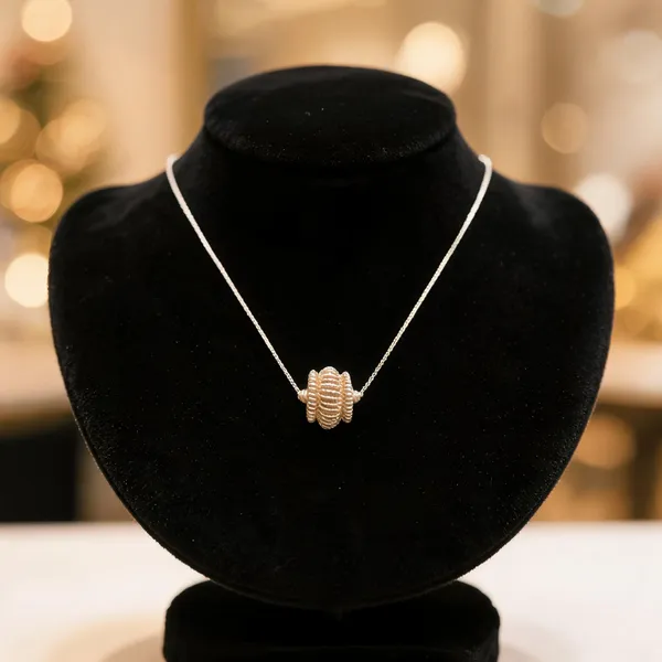 Gold_925_Sterling_Silver_Textured_Bead_Necklace_For_Women