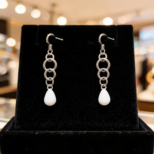 Silver_925_Silver_Chain_Link_Drop_Earrings_For_Women