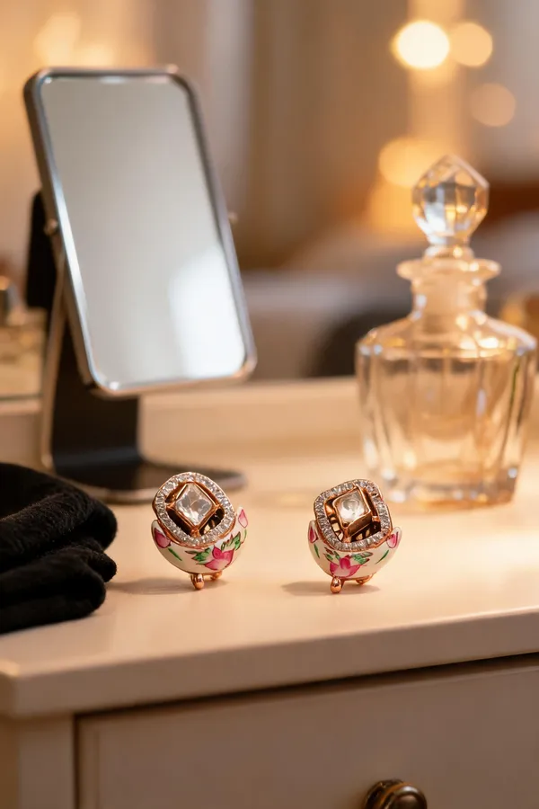 Multicolour_925_Sterling_Silver_Floral_Stud_Earrings_For_Women