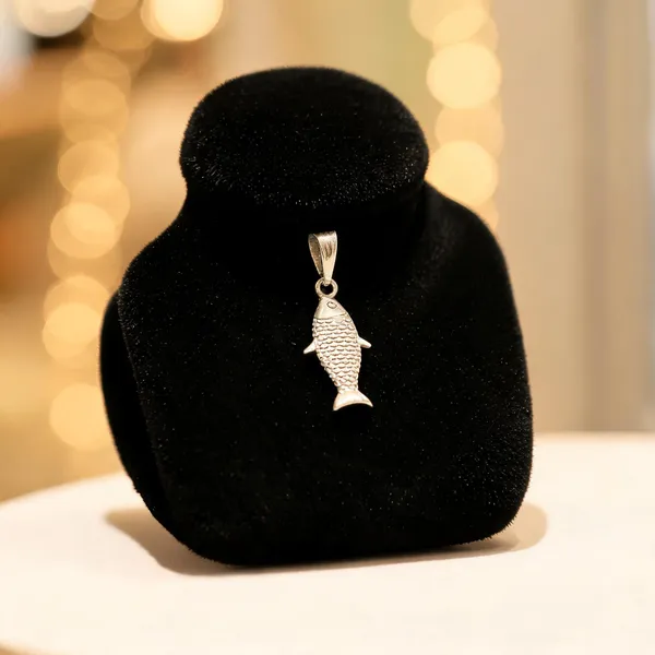 Silver_925_Sterling_Silver_Fish_Design_Pendant_For_Women