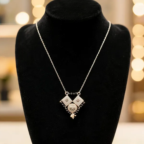 Silver_925_Sterling_Silver_Beaded_Pendant_Necklace_For_Women
