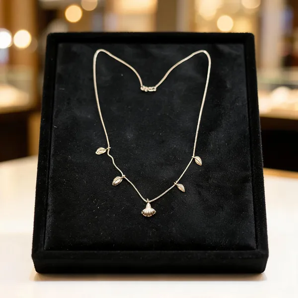 Silver_925_Sterling_Leaf_Charm_Necklace_For_Women