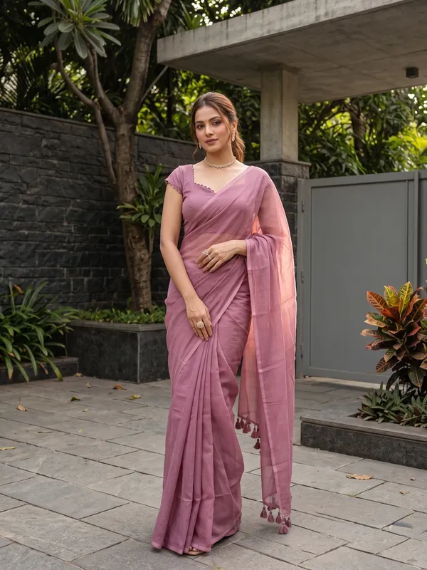 Pink_Sheer_Solid_Saree_for_Women