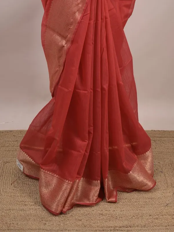 Coral_Sheer_Zari_Border_Saree_for_Women
