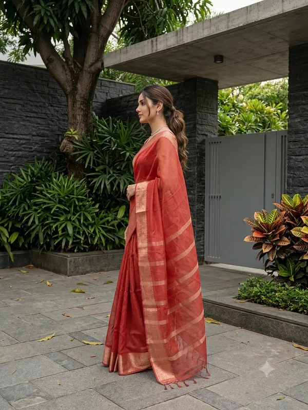 Coral_Sheer_Zari_Border_Saree_for_Women