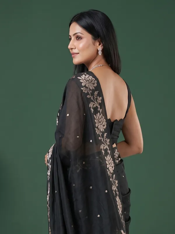 Black_Floral_Woven_Saree_for_Women