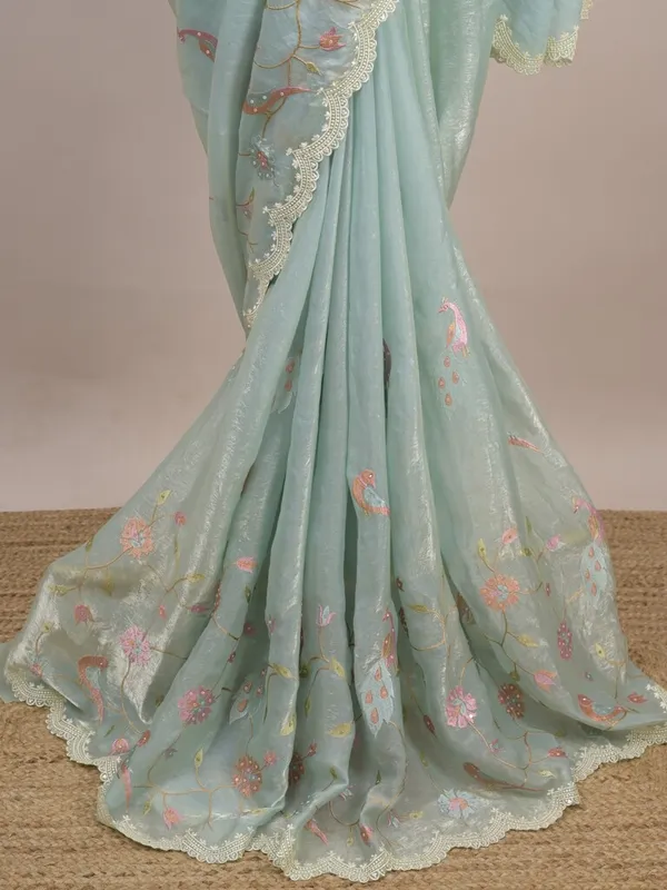 Light_Turquoise_Organza_Embroidered_Saree_for_Women
