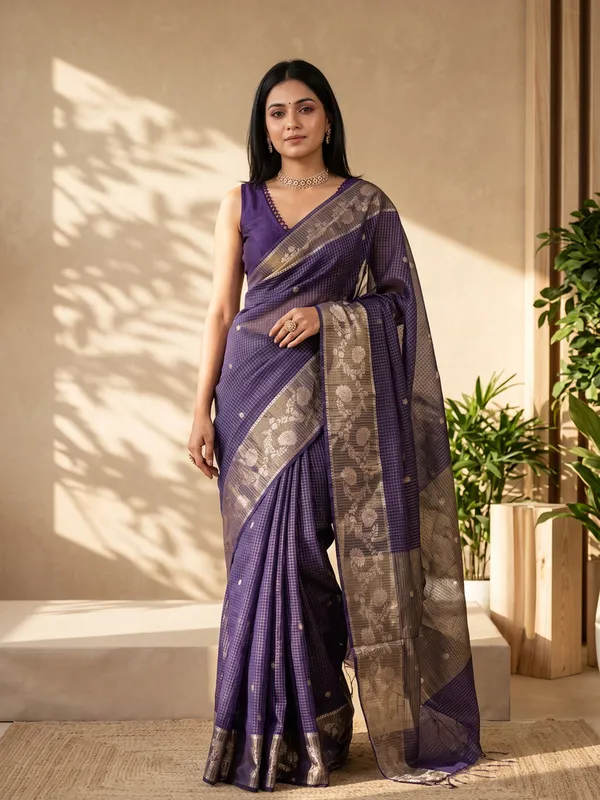 Purple_Woven_Saree_for_Women