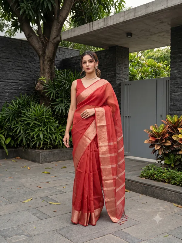 Coral_Sheer_Zari_Border_Saree_for_Women