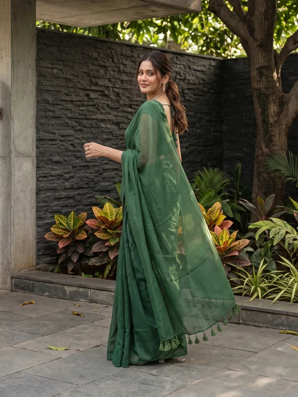 Green_Sheer_Tassel_Saree_for_Women