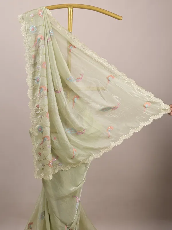 Sage_Green_Embroidered_Saree_for_Women