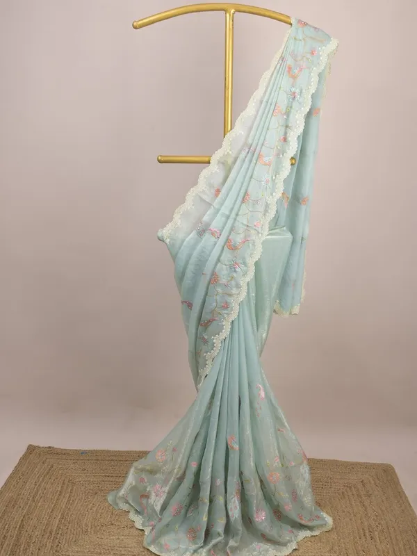 Light_Turquoise_Organza_Embroidered_Saree_for_Women