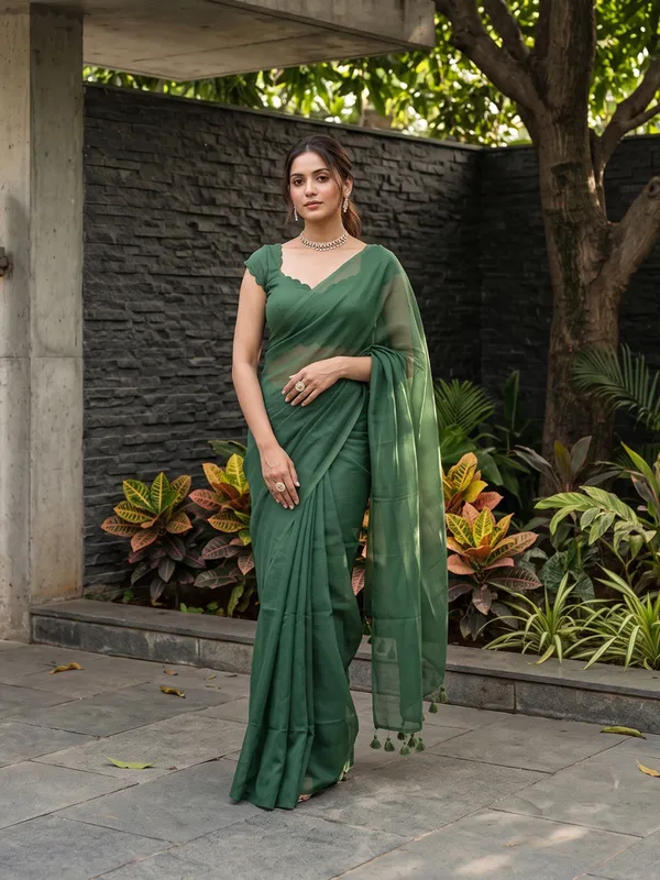 Green_Sheer_Tassel_Saree_for_Women