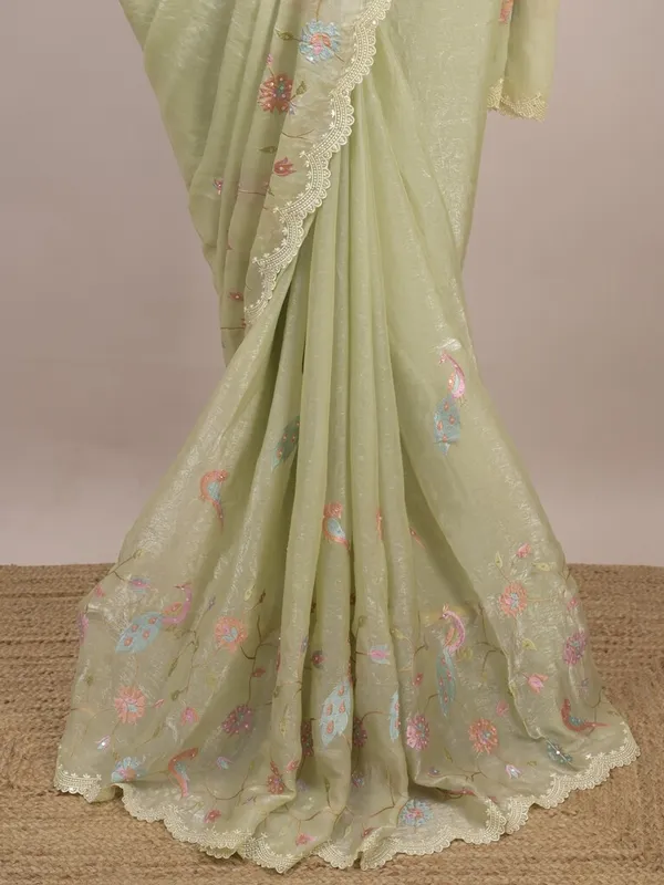 Sage_Green_Embroidered_Saree_for_Women