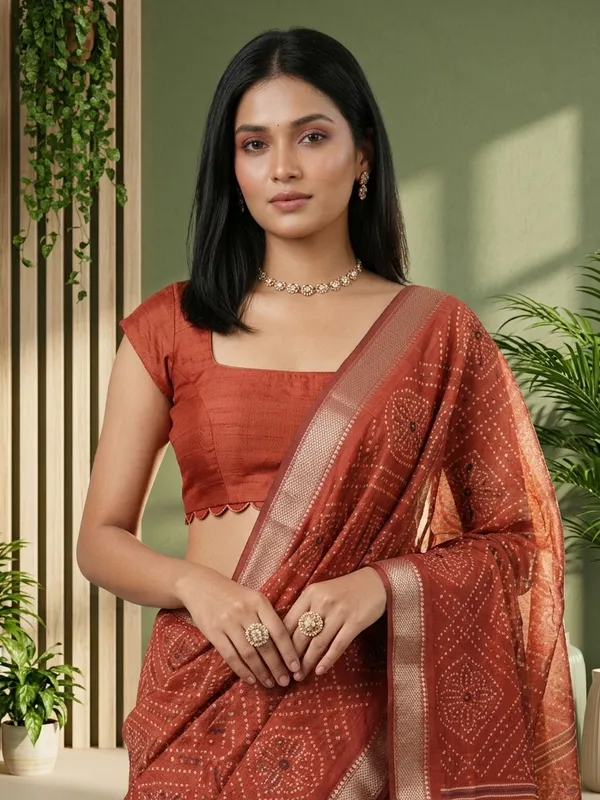 Red_Printed_Saree_For_Women