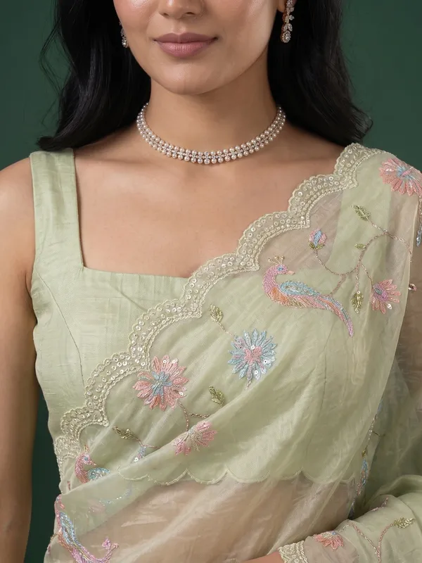 Sage_Green_Embroidered_Saree_for_Women