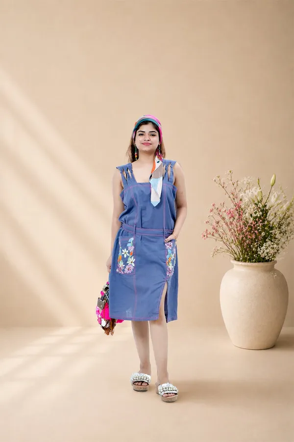 Meadow_Floral_Denim_Midi_Dress_With_Side_Slit