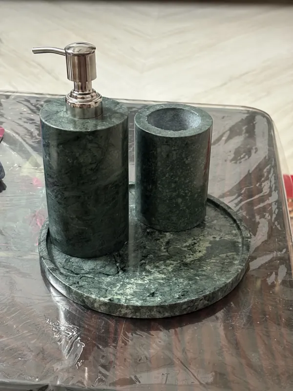 Marble_Finish_Bathroom_Soap_Dispenser_And_Toothbrush_Holder_Set
