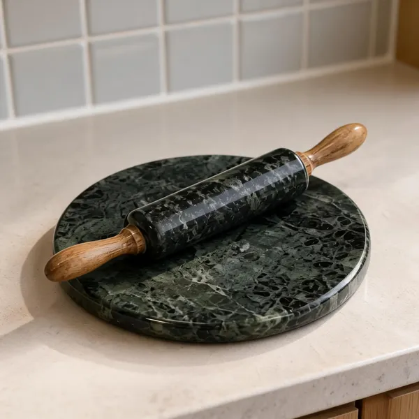 Green_Marble_Traditional_Solid_Rolling_Board_And_Pin