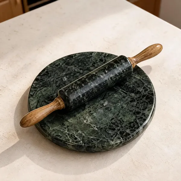 Green_Marble_Traditional_Solid_Rolling_Board_And_Pin