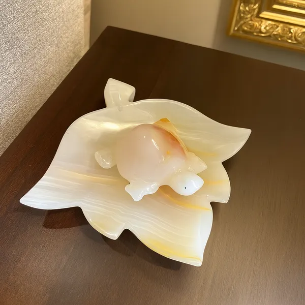 Stone_Turtle_Leaf_Decorative_Showpiece