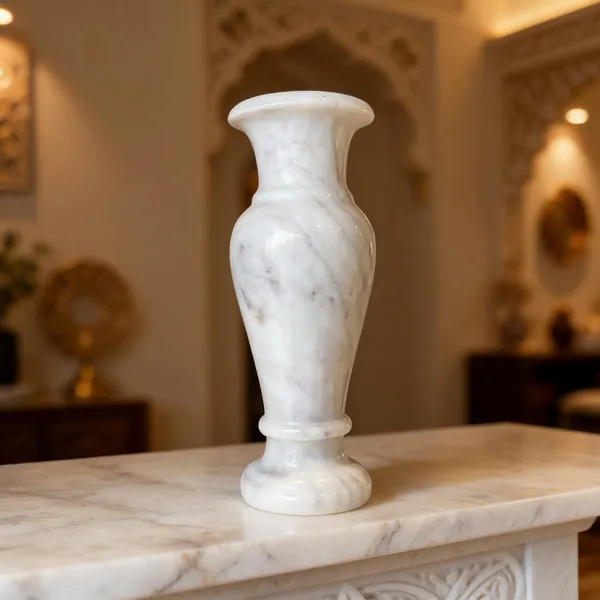 White_Marble_Classic_Decorative_Vase