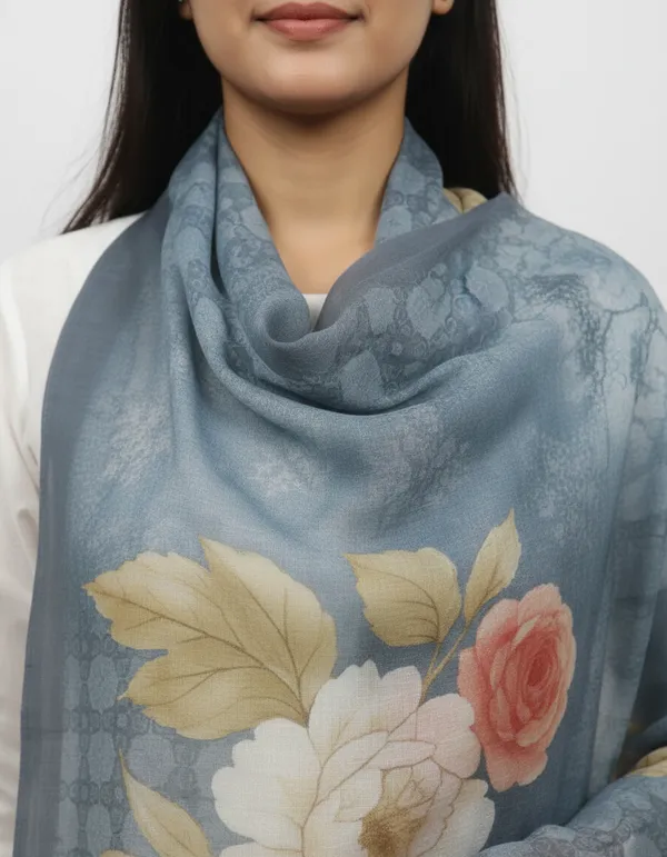 Blue_Chanderi_Silk_Floral_Print_Dupatta_For_Women