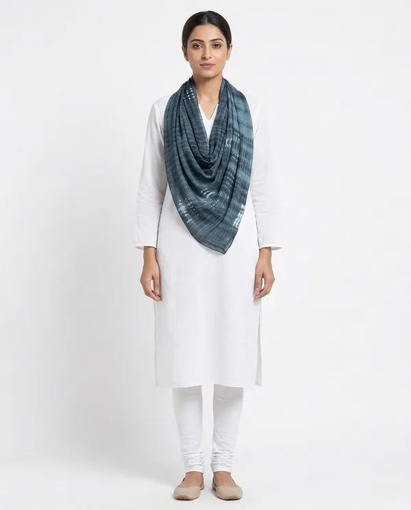 Blue_Chiffon_Abstract_Printed_Draped_Dupatta_For_Women
