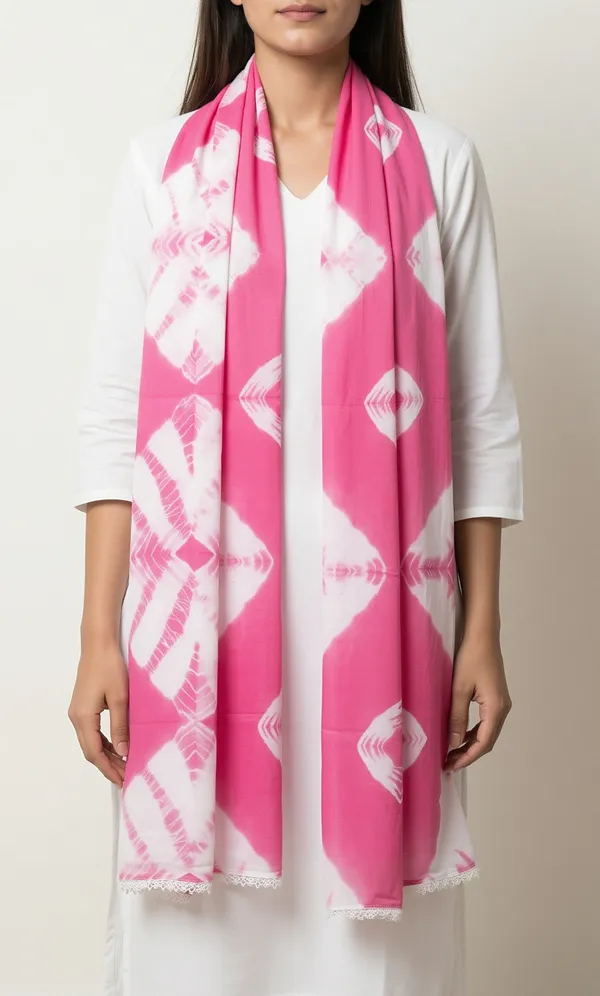 Pink_Printed_Lace_Trim_Scarf_for_Women