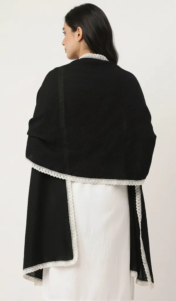 Black_Chiffon_Textured_Lace_Trim_Dupatta_For_Women