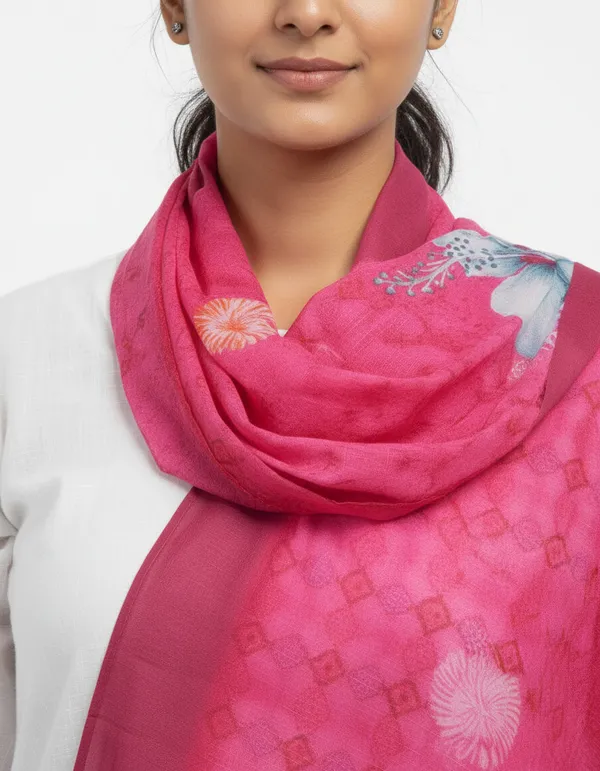 Pink_Maslin_Silk_Floral_Print_Dupatta_For_Women