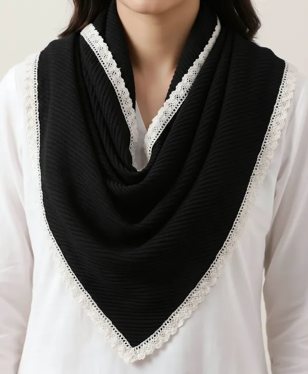 Black_Chiffon_Textured_Lace_Trim_Dupatta_For_Women