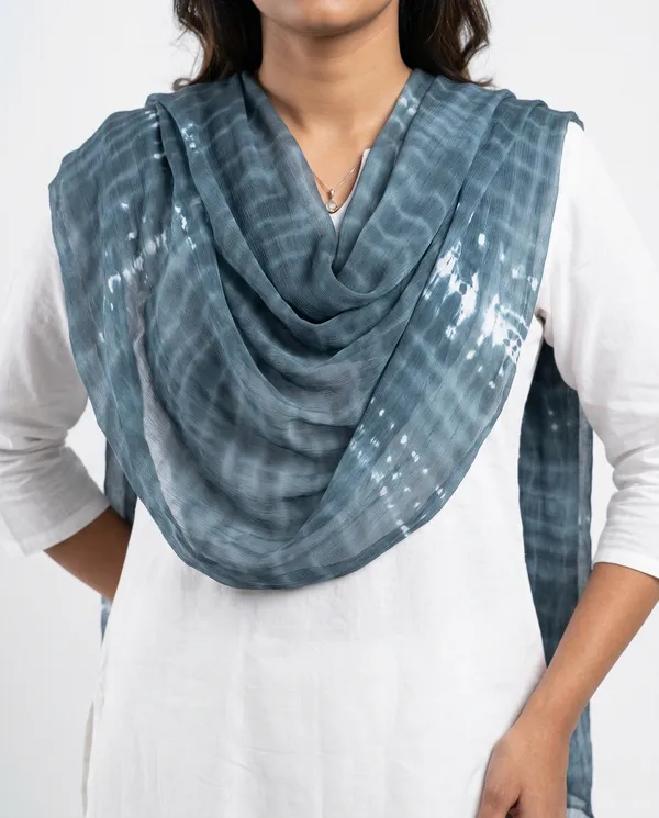 Blue_Chiffon_Abstract_Printed_Draped_Dupatta_For_Women