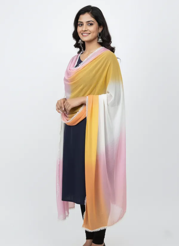 Multicolor_Chiffon_Gradient_Lace_Trim_Dupatta_For_Women